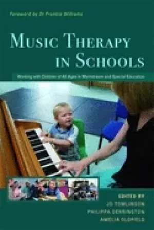 Image of music therapy in schools working with children of all ages in mainstream an