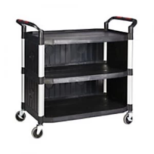 Image of GPC Shelf Trolley with 3 Shelves Black Lifting Capacity Per Shelf: 50kg 515mm x 1010mm x 990mm