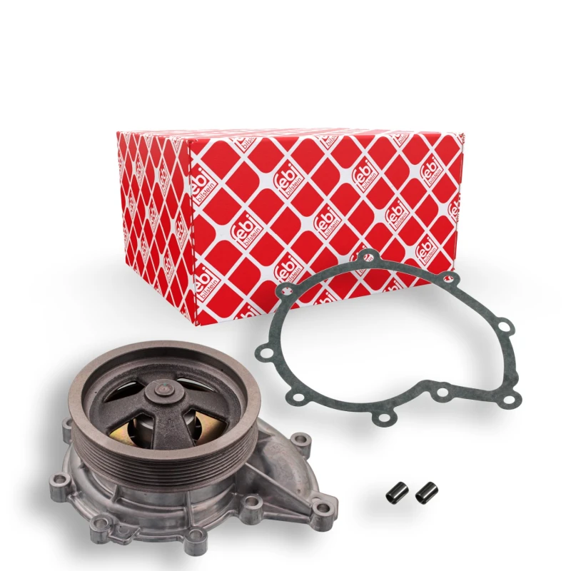 Image of FEBI BILSTEIN 21591 Water pump Aluminium, with belt pulley, with gaskets/seals Aluminium Water Pump (1260)