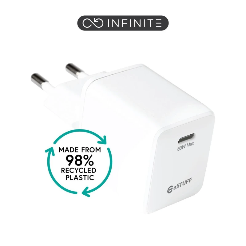 Image of eSTUFF ES637060 mobile device charger Smartphone White AC Fast chargin