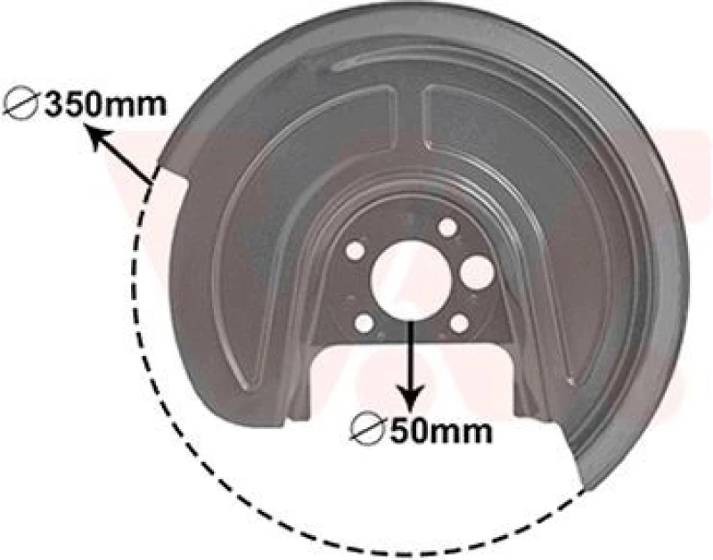 Image of VAN WEZEL Brake disc backing plate VAN WEZEL 5892373