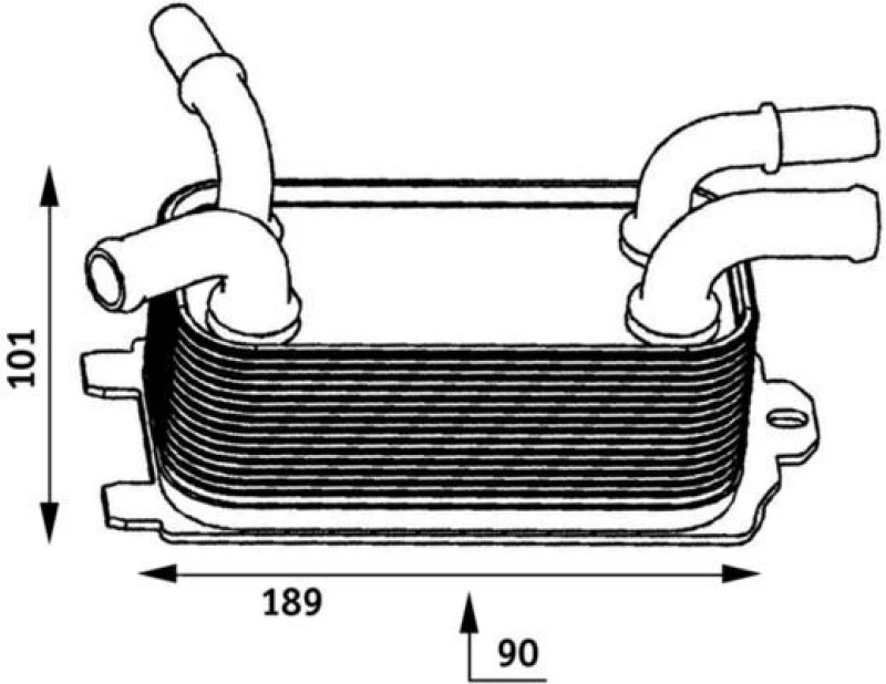 Image of MAHLE CLC 60 000P Oil Cooler without gasket/seal Oil Cooler,engine oil (469)