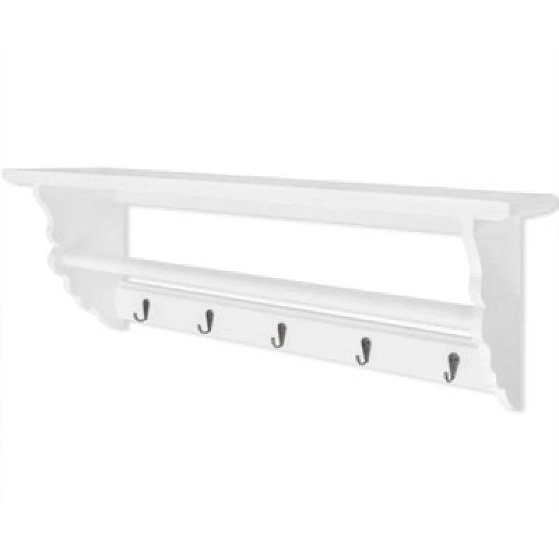 Image of VIDAXL Coat Rack mdf White Baroque Style Vidaxl 242644
