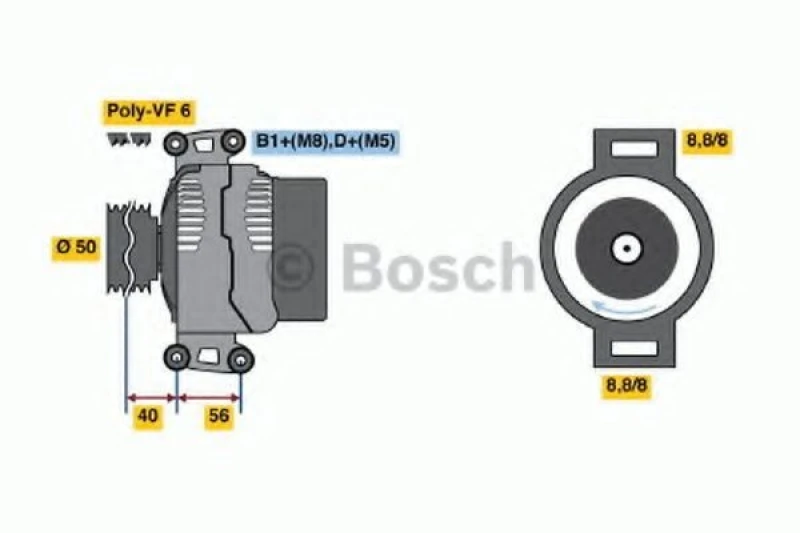 Image of Alternator Bosch 0 986 043 900