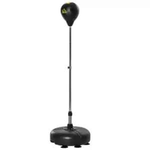 Image of HOMCOM Punching Bag with Stand Boxing Bag Set with Adjustable Height Black Gold
