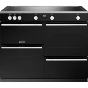 image of Stoves Precision Deluxe ST DX PREC D1100Ei ZLS BK Electric Range Cooker with Induction Hob - Black - A Rated