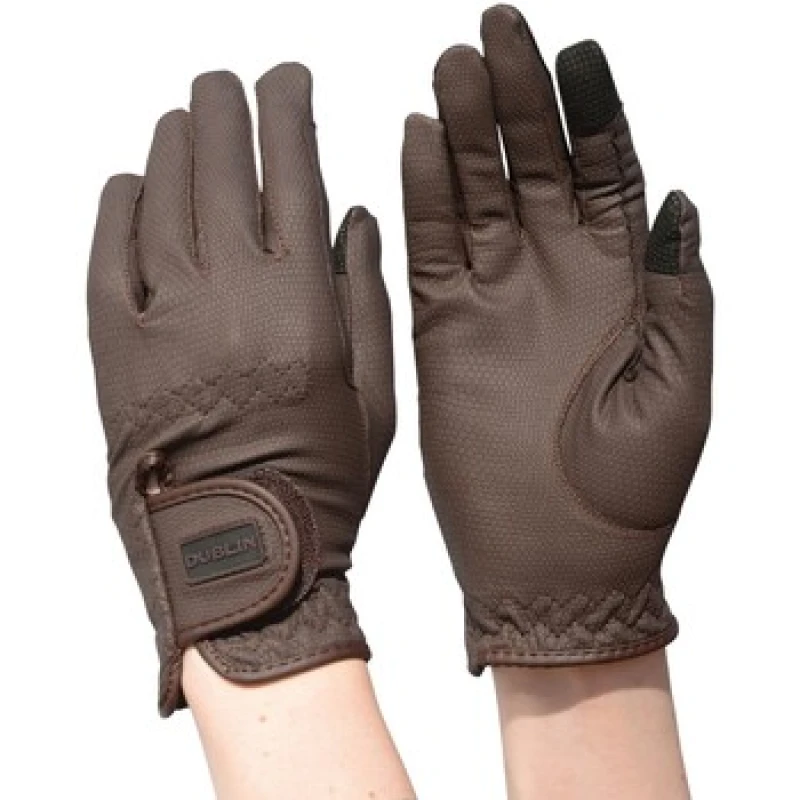 Image of Dublin Dublin Men Touch Screen Everyday Riding Gloves in Brown Size: Small Brown S Male 5063300787380