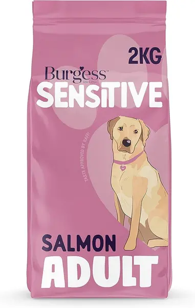 image of Burgess Sensitive Adult Salmon and Rice Dry Dog Food 2kg