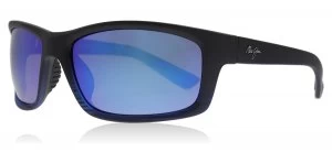 Image of Maui Jim Kanaio Coast Sunglasses Matte Blue / Black B766-08C Polariserade 61mm