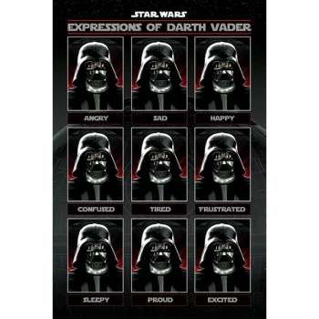 Image of Star Wars - Expressions of Darth Vader Maxi Poster