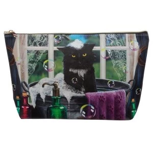 image of Lisa Parker Bath Time Cat Large PVC Wash Bag