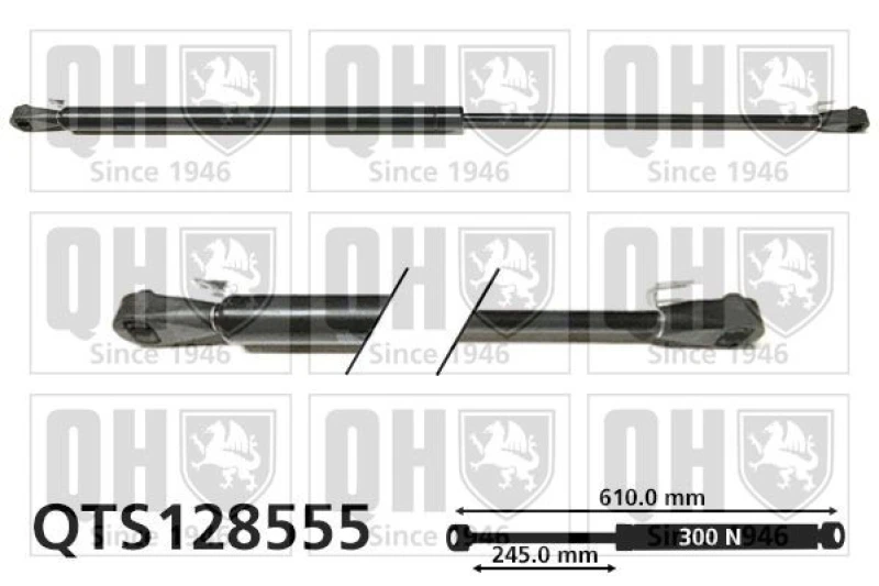 Image of QUINTON HAZELL Tailgate strut QUINTON HAZELL QTS128555