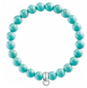 Thomas Sabo Turquoise Sterling Silver Bracelet X0213-404-17- Jewellery