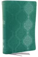 Image of kjv open bible leathersoft green red letter comfort print complete referenc
