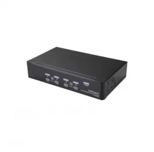 image of StarTech 4 Port KVM Switch 4K 60Hz KVM Switch DisplayPort USB Ultra HD Black