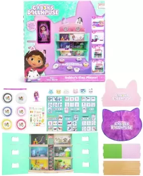 image of Gabby's Dollhouse DIY Clay Cats & Dollhouse Playset