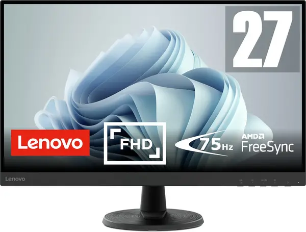 image of Lenovo D27-40 27" 67A3KAC6UK Full HD LED Monitor