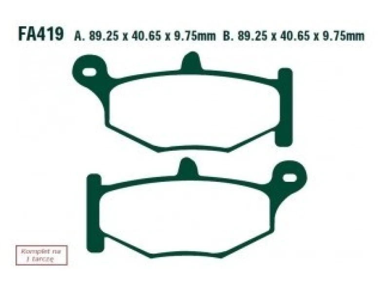 Image of EBC Brakes FA419HH Brake pad set Brake Pad Set,disc brake (402)