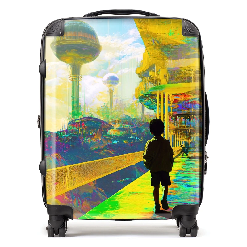 Image of Designer Luggage Elena Sable: 00020 Suitcase Size: Large Multicolor Unisex Large
