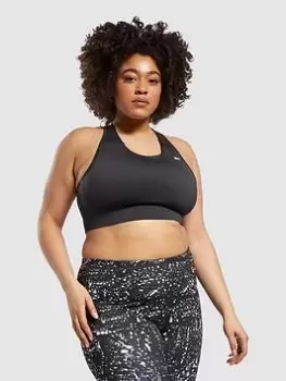 Image of Reebok Run Bra (Plus Size) - Black, Size 1X, Women
