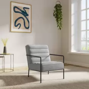Image of Bookham Velvet Accent Chair Grey
