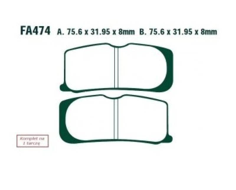 Image of EBC Brakes FA474 Brake pad set Brake Pad Set,disc brake (402)