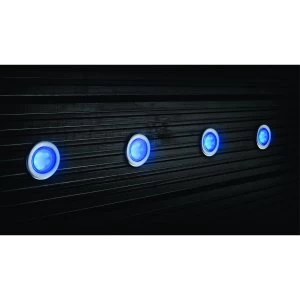 Image of Wickes Blue LED Deck Lights Extension Kit 45mm 1W - Pack of 4