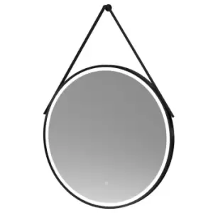 Image of Hudson Reed 800mm Round Illuminated Mirror Black