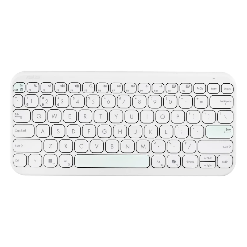Image of ASUS Marshmallow Keyboard KW100 (Iridescent White) 90XB0880-BKB4D0