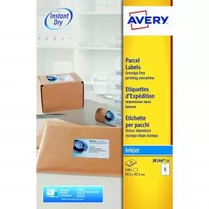 Image of Avery J8166-25 Parcel Labels 25 sheets - 2 Labels per Sheet 32802J