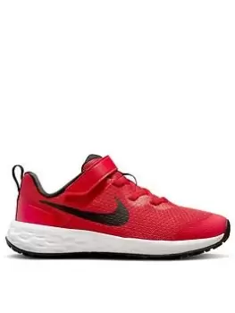 image of Nike Younger Kids Revolution 6 - Red/Black, Red/Black, Size 11