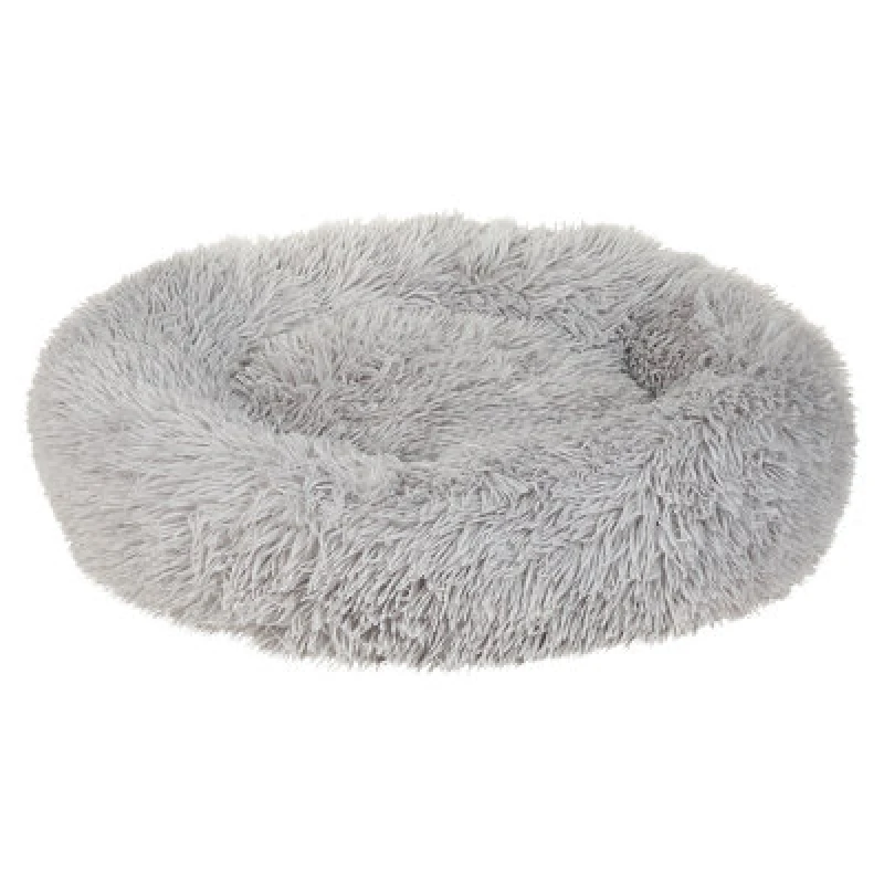 Image of Beliani Pet Bed Kulu Faux Fur Light Grey