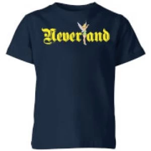 Image of Disney Peter Pan Tinkerbell Neverland Kids T-Shirt - Navy - 11-12 Years