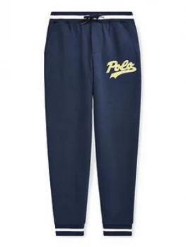 Image of Ralph Lauren Boys Polo Cuffed Joggers - Navy, Size 2 Years