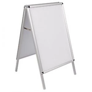 image of Bi-Office Pavement Sign White Aluminium A2 594 x 841 mm