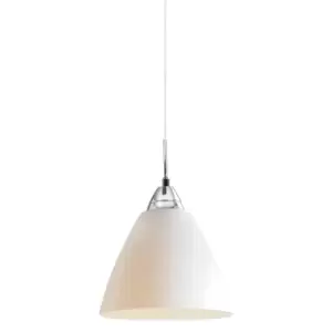 Image of Read 20cm Dome Pendant Ceiling Light White Glass, E27