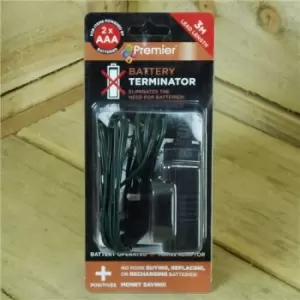 image of Premier Decorations 2 x AAA 3V Mains Adaptor Battery Replacement