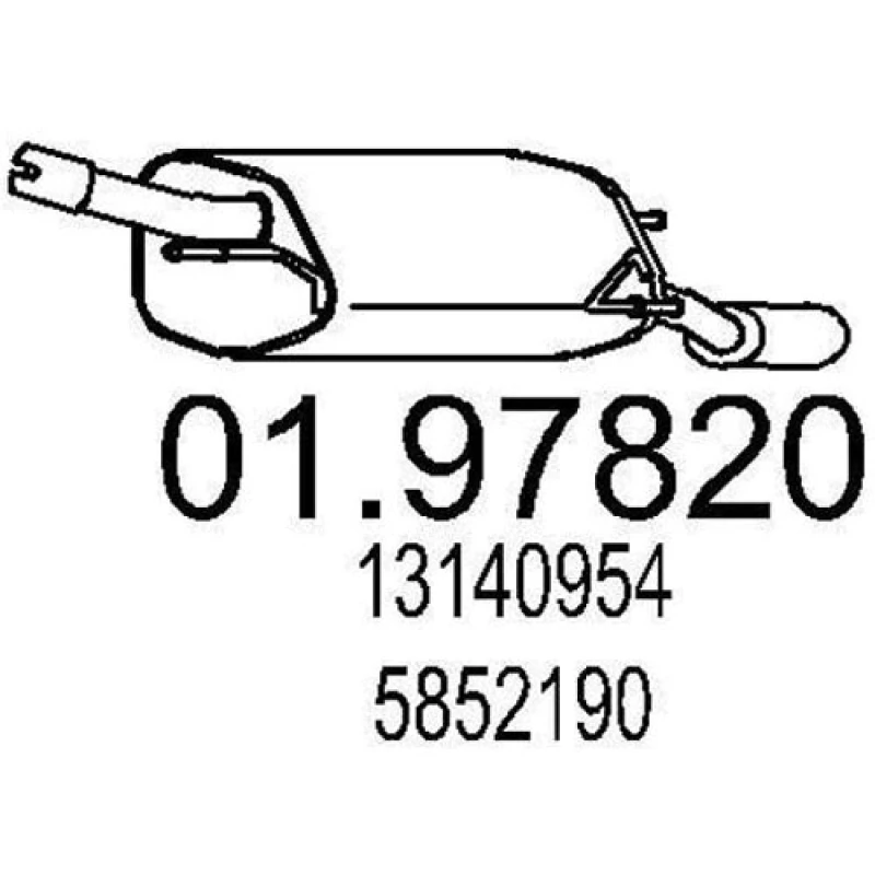 Image of MTS 01.97820 Rear silencer End Silencer (3437)