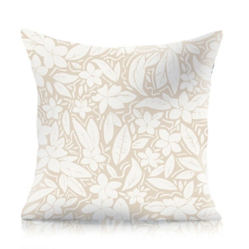 Image of Luxury Living Blossom Large Outdoor Water-Repellant Cushion - Cream