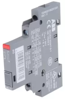 Image of ABB Auxiliary Contact - 1NC + 1NO, 2 Contact, Side Mount, 2 A dc, 6 A ac
