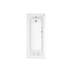 Image of Rutland Single Ended Bath with 14 Jet Whirlpool System - 1800 x 800mm