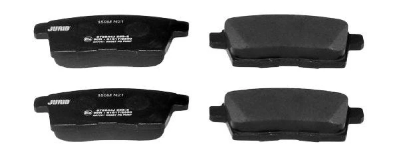 Image of JURID 572644J Brake pad set not prepared for wear warning indicator, without accessories Brake Pad Set,disc brake (402)