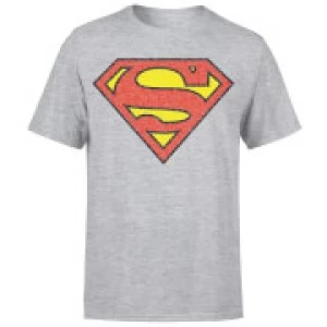 image of Originals Official Superman Crackle Logo Mens T-Shirt - Grey - 3XL