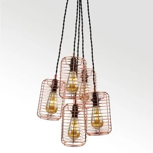 image of Searchlight Lighting Collection Alena Copper Multi-Drop Ceiling Light