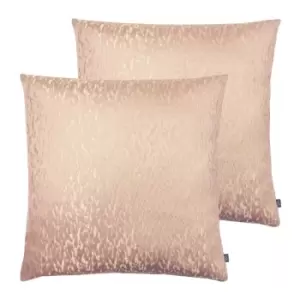 image of Ashley Wilde Andesite Twin Pack Polyester Filled Cushions Blush/Powder