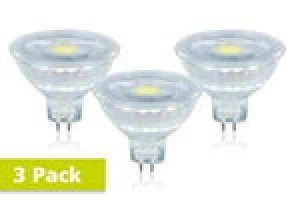 Image of Integral MR16 Glass GU5.3 4.8W 37W 4000K 470lm Non-Dimmable Lamp - 3 PACK