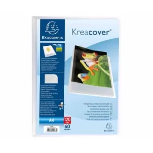 image of Kreacover Display Book PP A4, 60 Pkts, Frosted, 2 Packs of 5