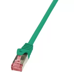 image of LogiLink 0.25m Cat.6 S/FTP networking cable Green Cat6 S/FTP (S-STP)