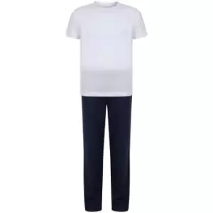 Image of Towel City Girls Long Pyjamas (9-10 Years) (White/Navy)