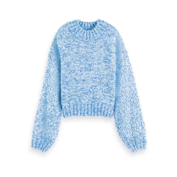 image of Scotch and Soda Boucle Sweater - Blue